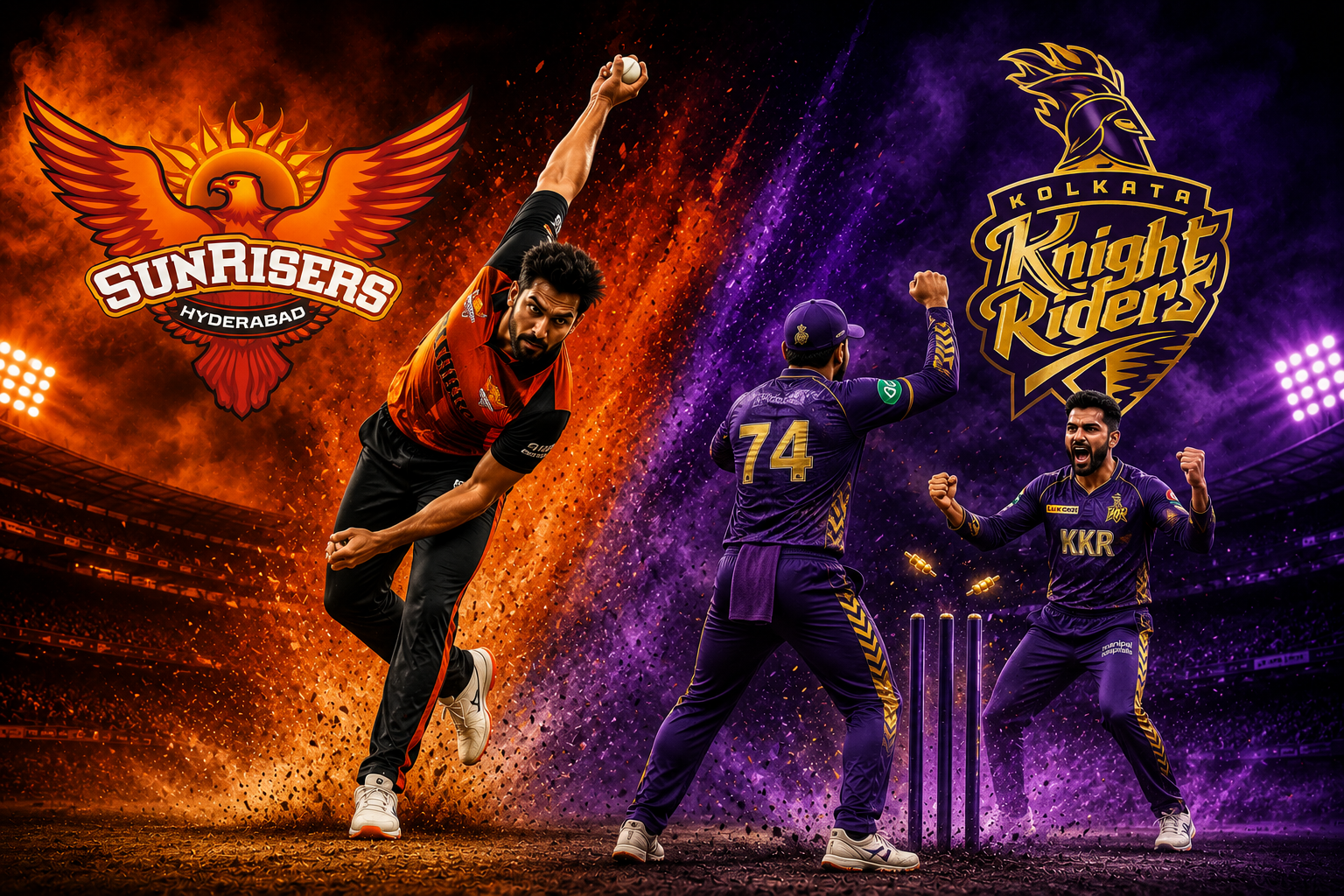 Sunrisers Hyderabad vs Kolkata Knight Riders Standings