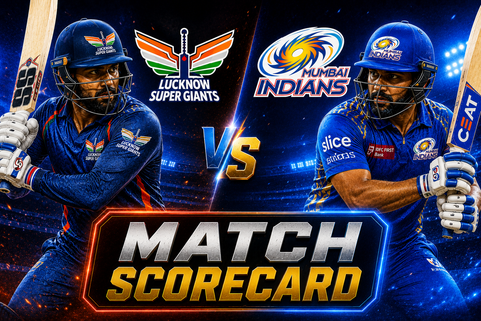 Lucknow Super Giants Vs Mumbai Indians Match Scorecard
