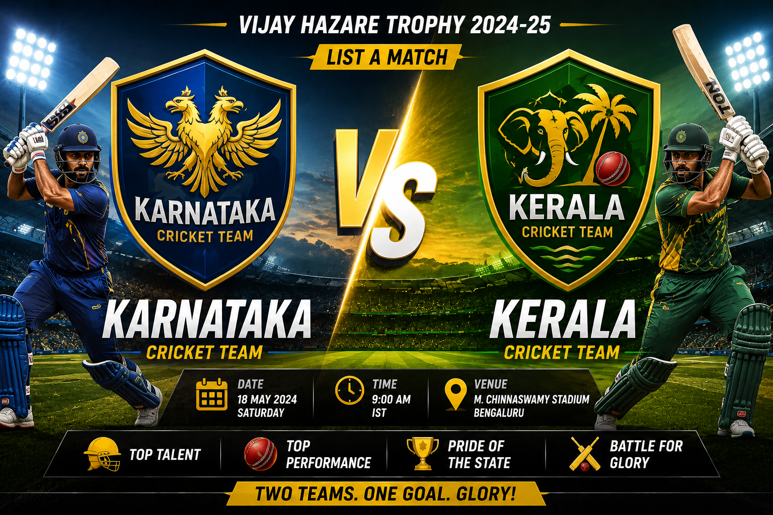 Karnataka Cricket Team Vs Kerala Cricket Team Match Scorecard