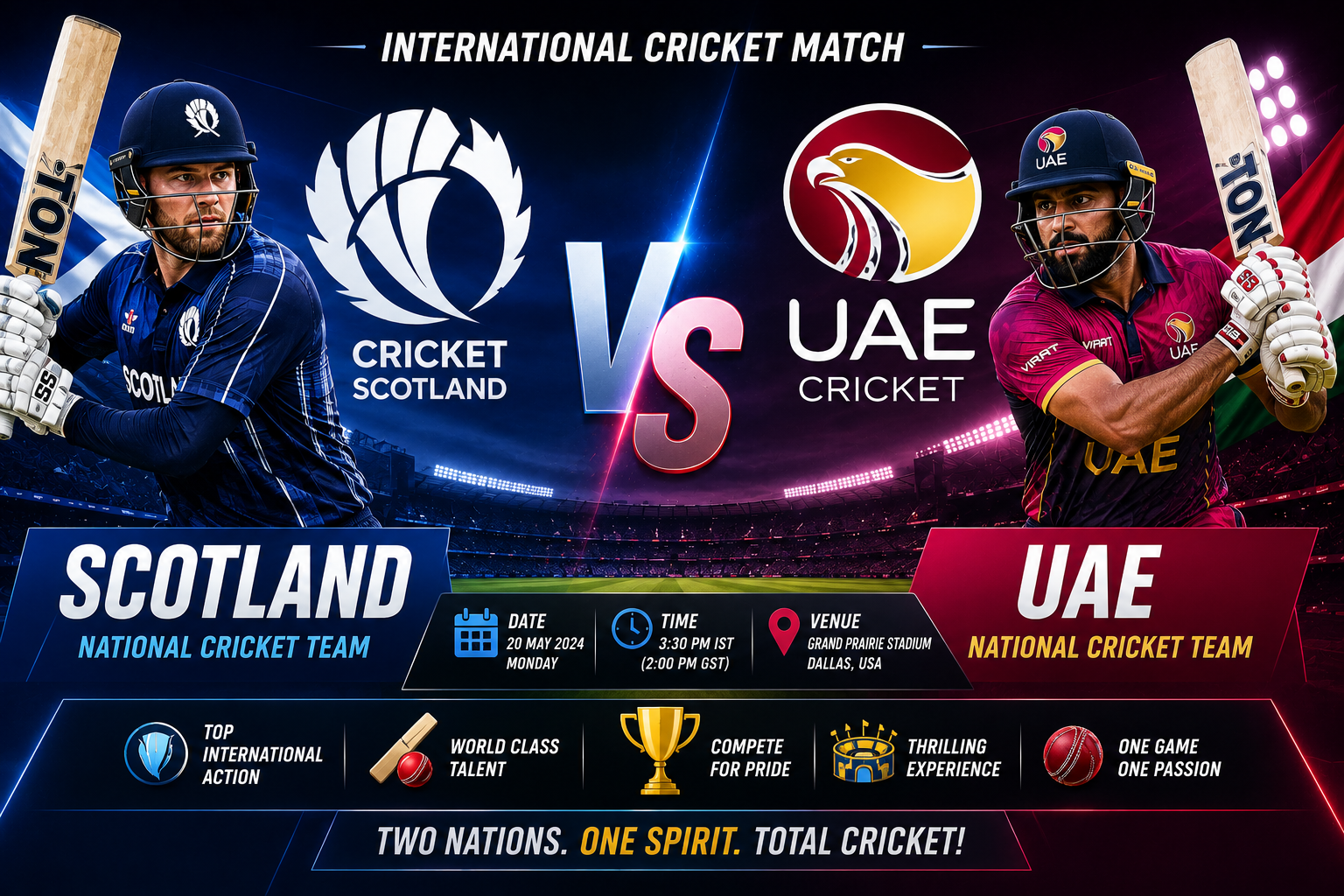 Scotland National Cricket Team Vs Uae Cricket Team Match Scorecard
