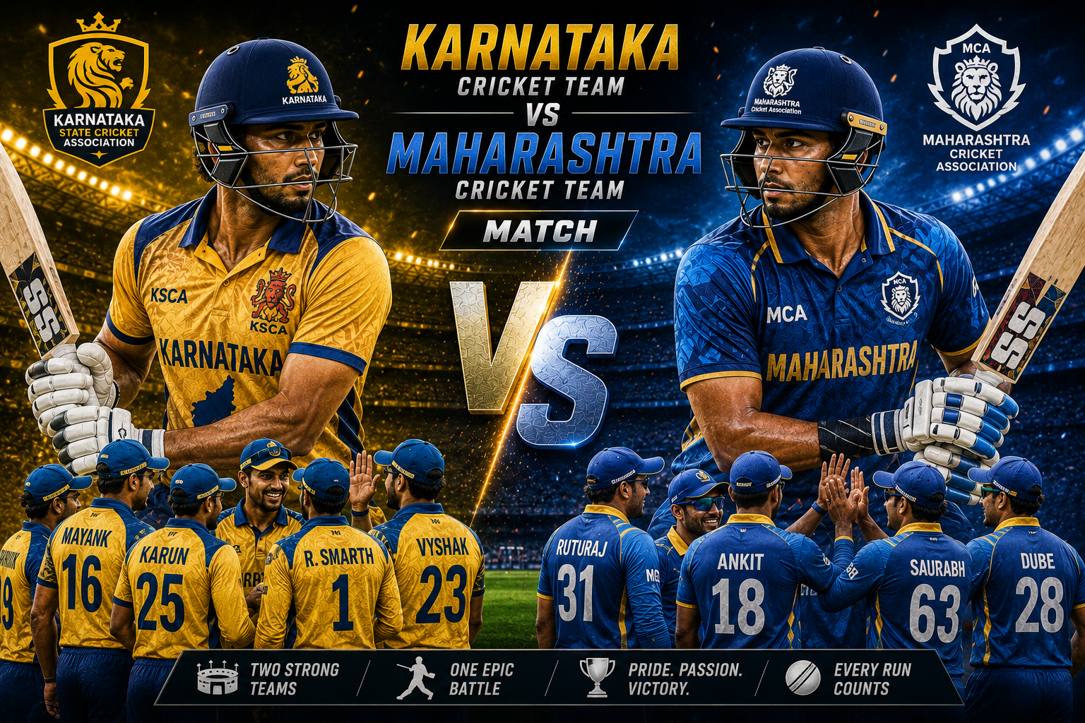 Karnataka Cricket Team Vs Maharashtra Cricket Team Match Scorecard