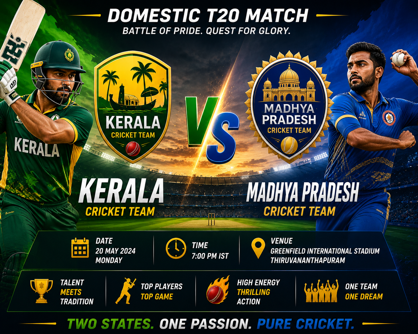 Kerala Cricket Team Vs Madhya Pradesh Cricket Team Match Scorecard