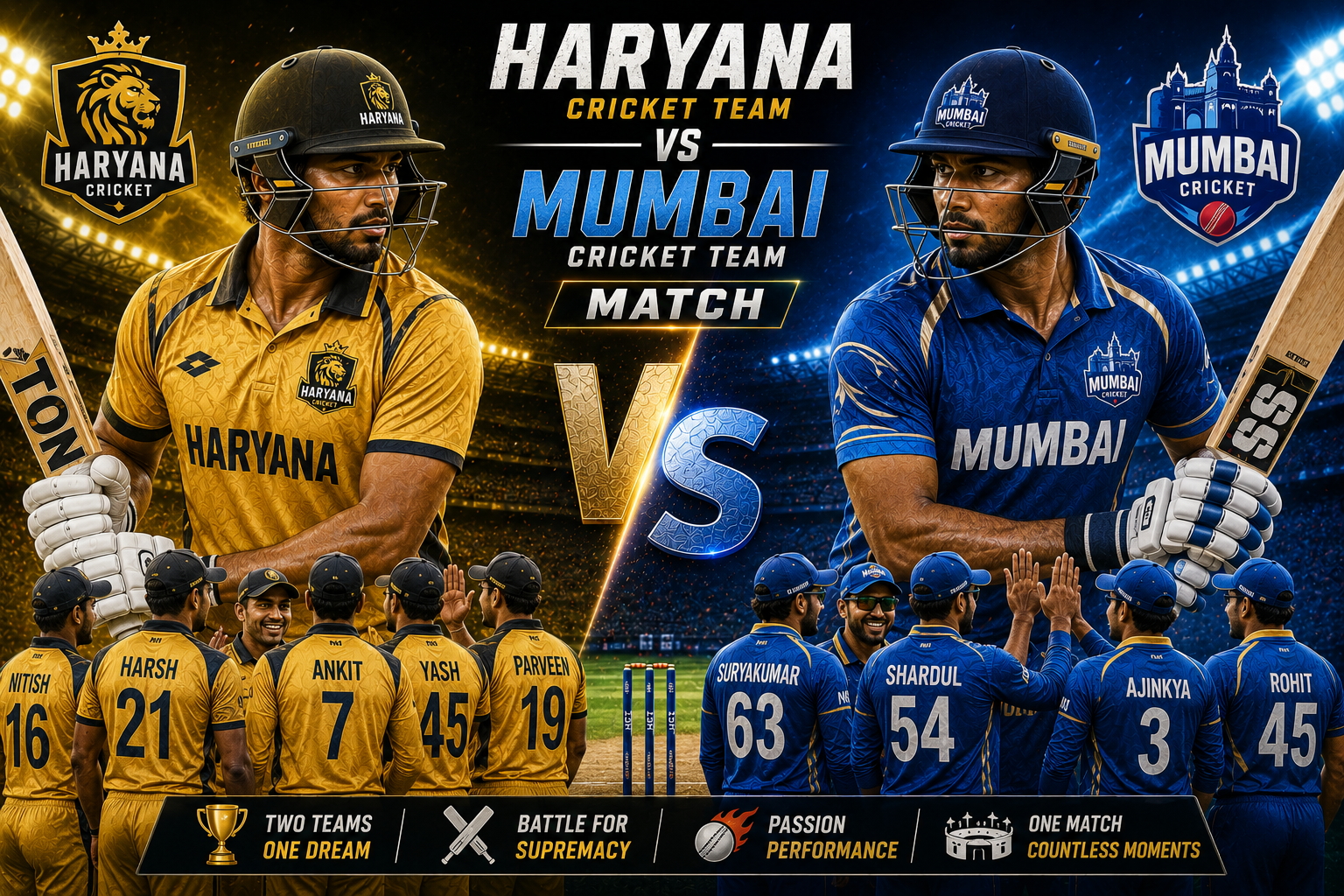 Haryana Cricket Team Vs Mumbai Cricket Team Match Scorecard